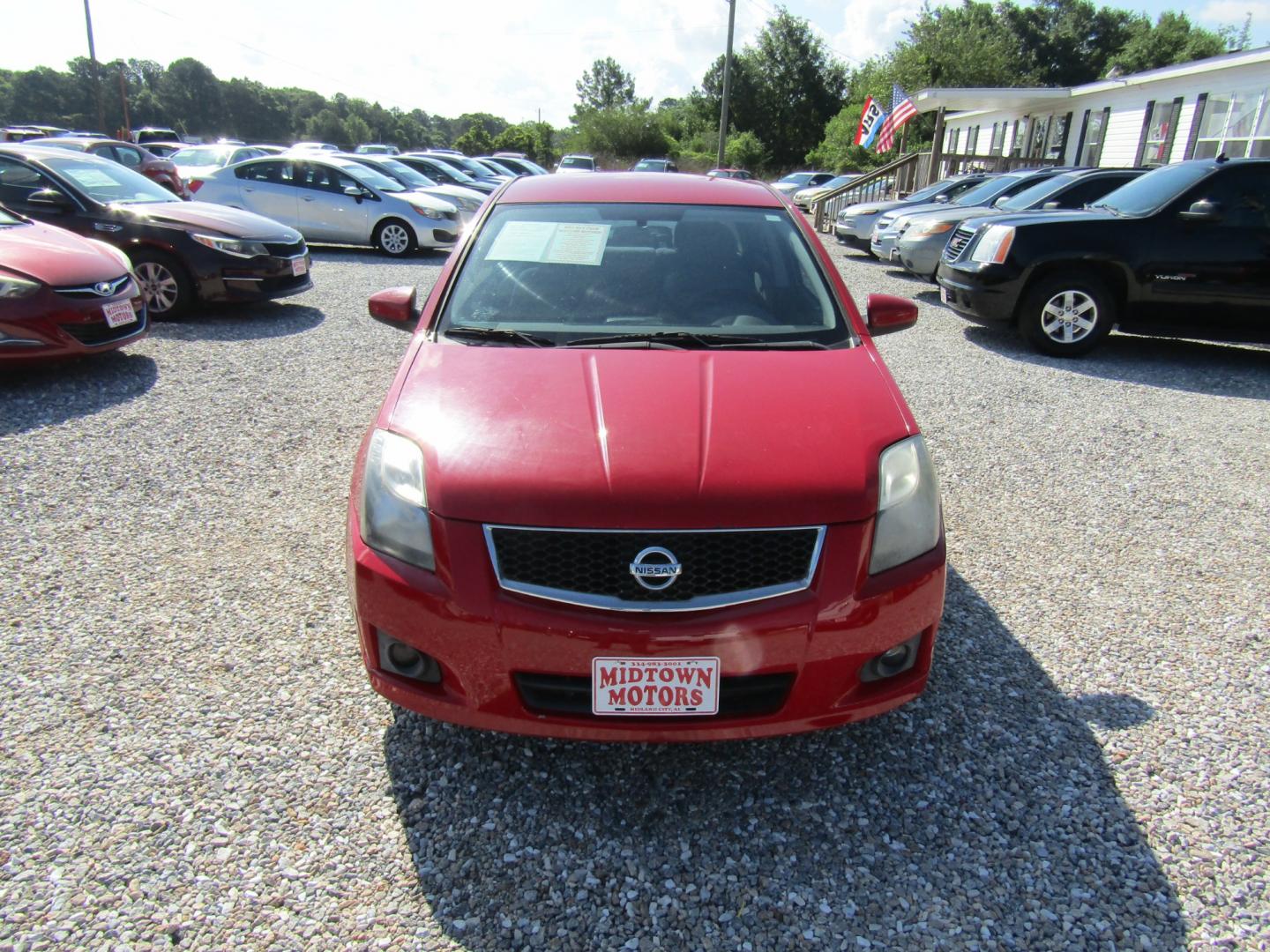 2012 Red /Gray Nissan Sentra 2.0 (3N1AB6AP4CL) with an 2.0L L4 DOHC 16V engine, Automatic transmission, located at 15016 S Hwy 231, Midland City, AL, 36350, (334) 983-3001, 31.306210, -85.495277 - Photo#1